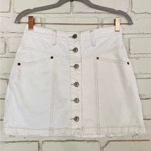 Abercrombie & Fitch White Denim Skirt